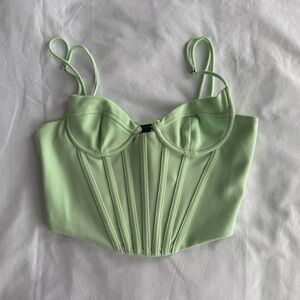 Zara Light Green Corset Top